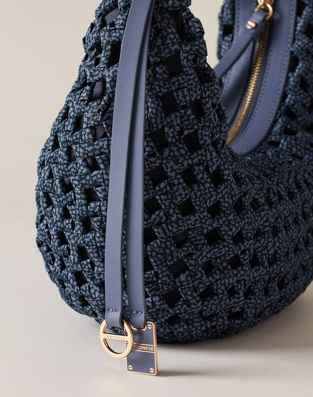 BORBONESE HOBO BAG LEATH (Dimensiuni: 24 x 15 x 10 cm)