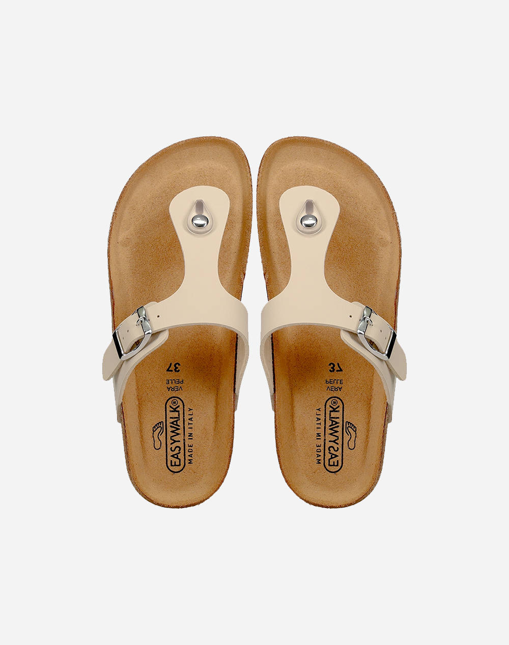 EASYWALK 335A2177S SANDALE CU CATARAMA BEIGE