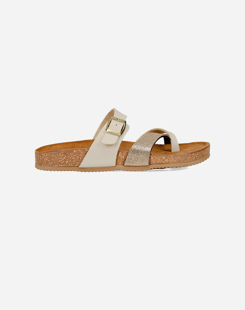 EASYWALK 335A311S SANDALE CU BARETE TRANSVERSALE & CATARAMA BEIGE