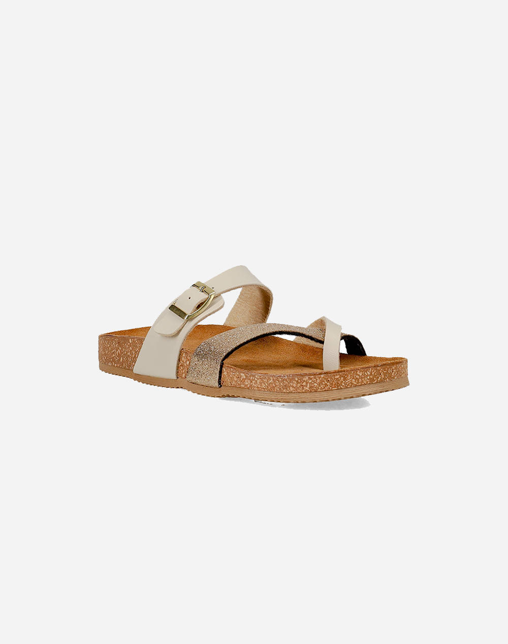 EASYWALK 335A311S SANDALE CU BARETE TRANSVERSALE & CATARAMA BEIGE