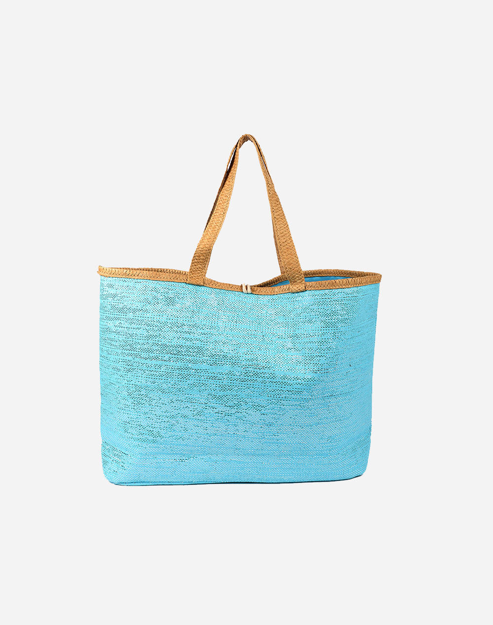 LES TROPEZIENNES PAN-TZ-01 GEANTA DE PLAJA MATERIAL CU LITERE TURQUOISE (Dimensiuni: 50 x 36 x 15cm.)