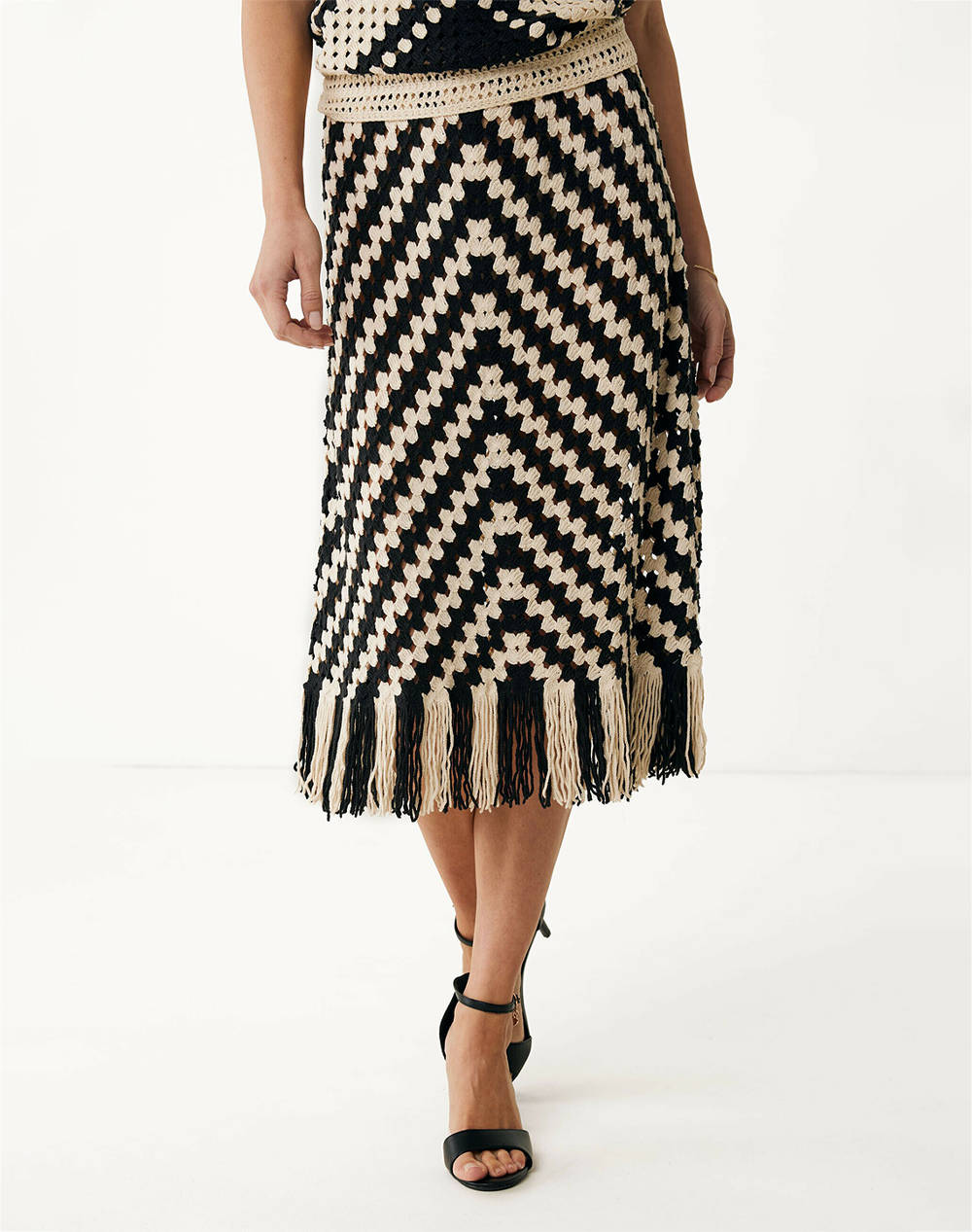 MEXX Geo flat knit skirt