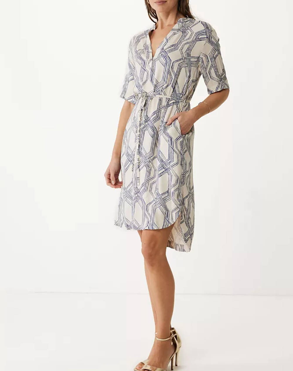MEXX Regular swirl chain print dres