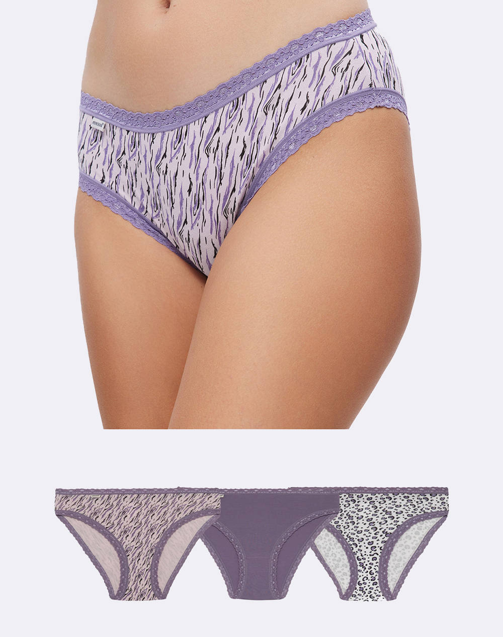 MINERVA LENJ.DAMA 3PCS BIKINI COTT.TOUCH