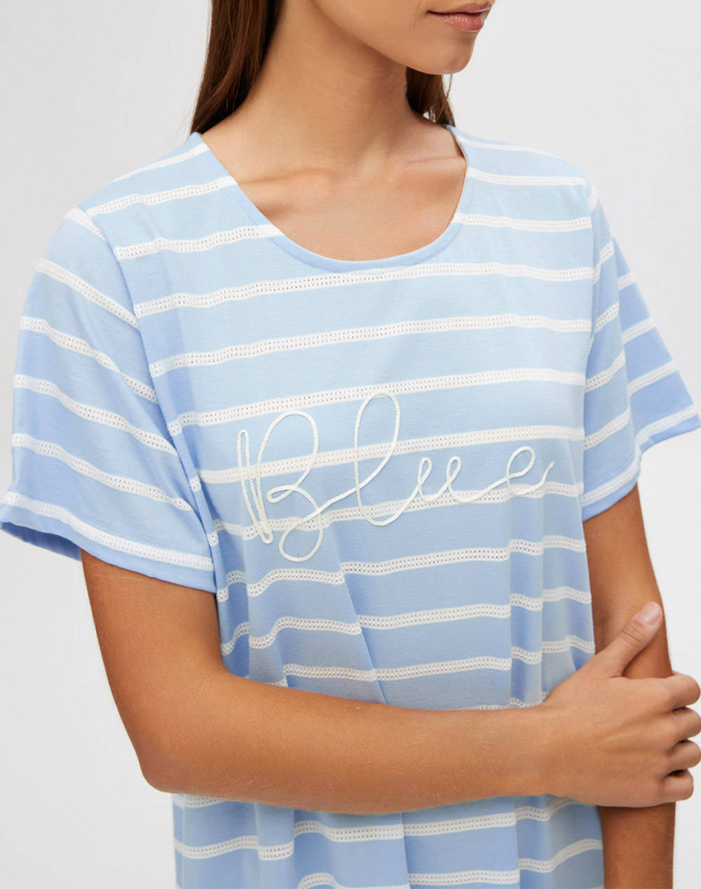 MINERVA T-SHIRT DRESS S/J JACQUARD CU DUNGI