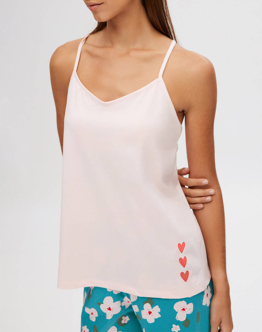 MINERVA PIJ.DE DAMA.BRET.HEART-FLORAL