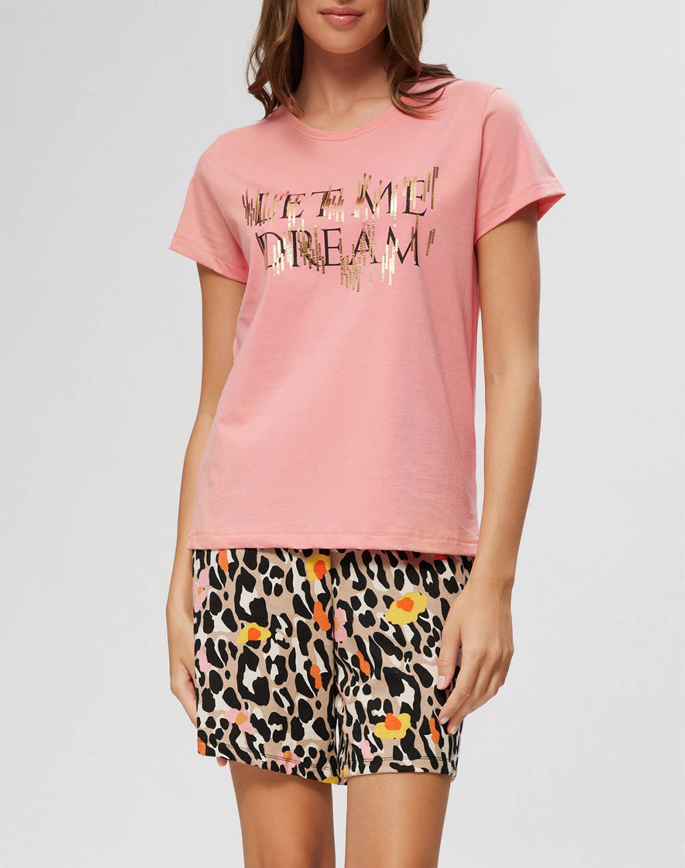 MINERVA PIJ.DE DAMA/SHORTS ANIMAL-DREAM