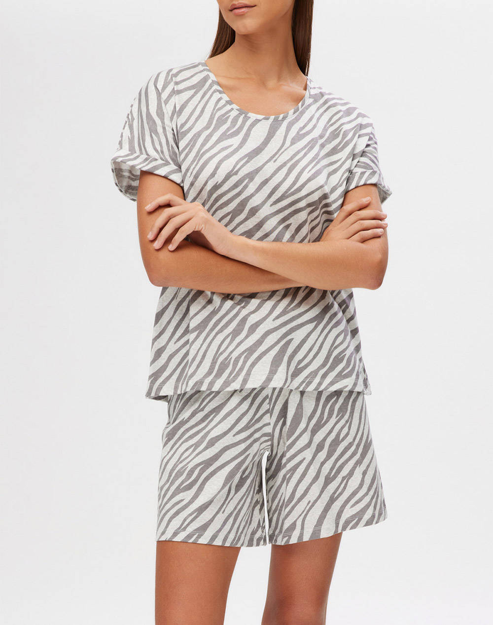 MINERVA PIJ.DE DAMA/SHORTS ZEBRA