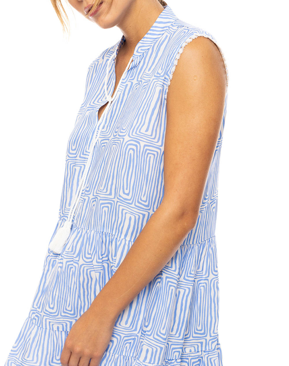 PINK LABEL BEACHWEAR ICE BLUE GEO