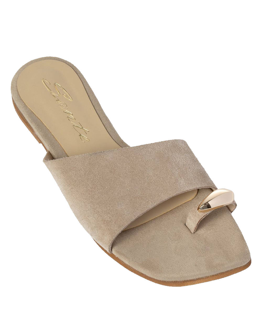 SANTE SH.25-417 SANTE FLAT SANDALE PIELE NABUC DECOR
