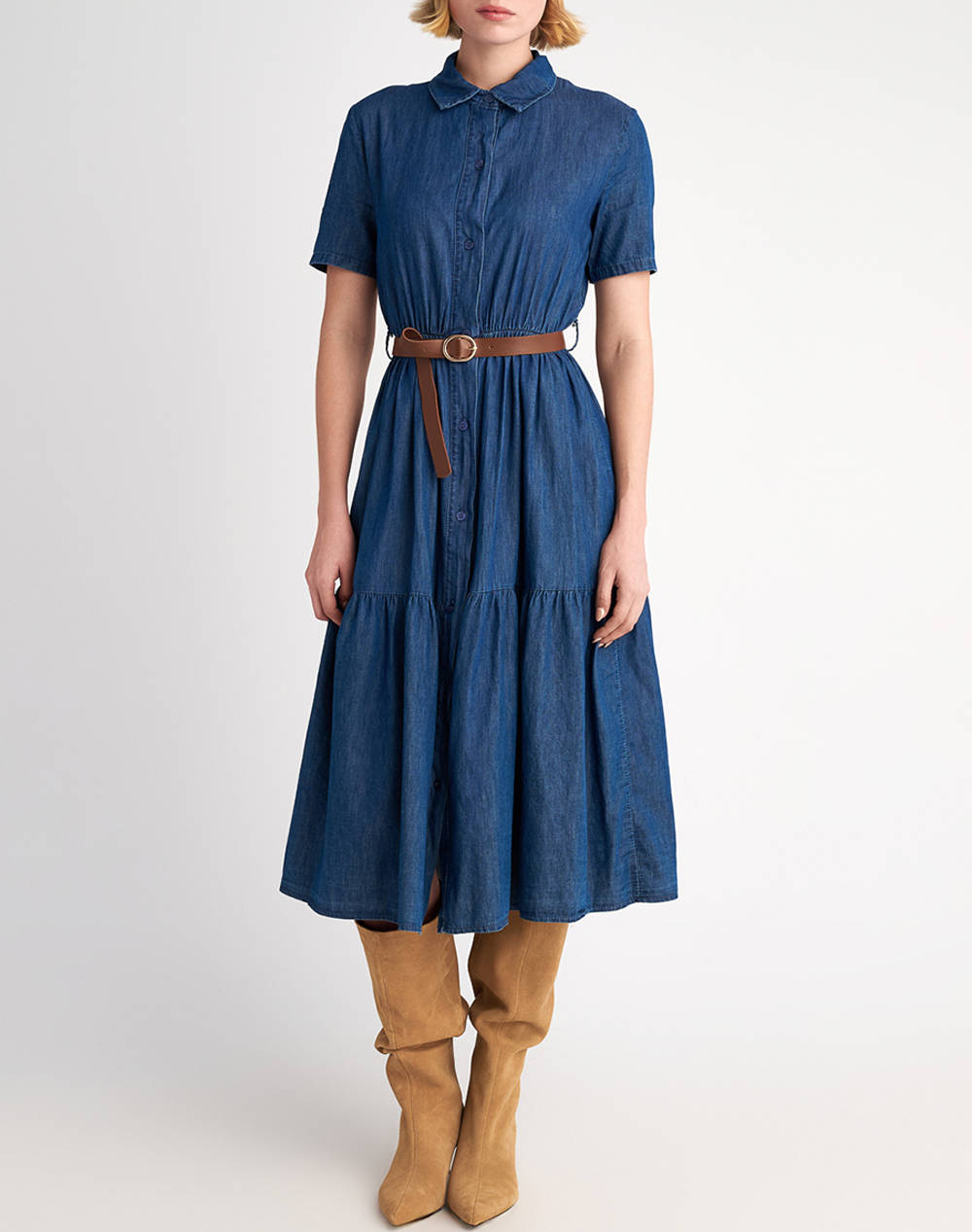 STAFF Zeta Denim Tencel Dress 97%Cotton/3%Elastane