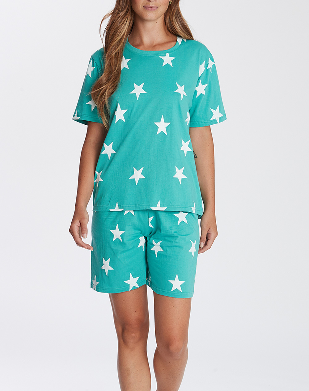 COTTONMANIA LV242 LOVE PIJAMALE DE DAMA COMFORT STARS GREEN