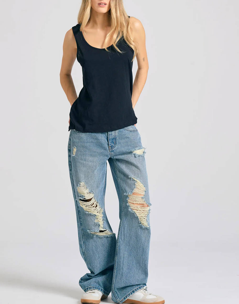 FUNKY BUDHA Bluza de dama Fara maneca Basic