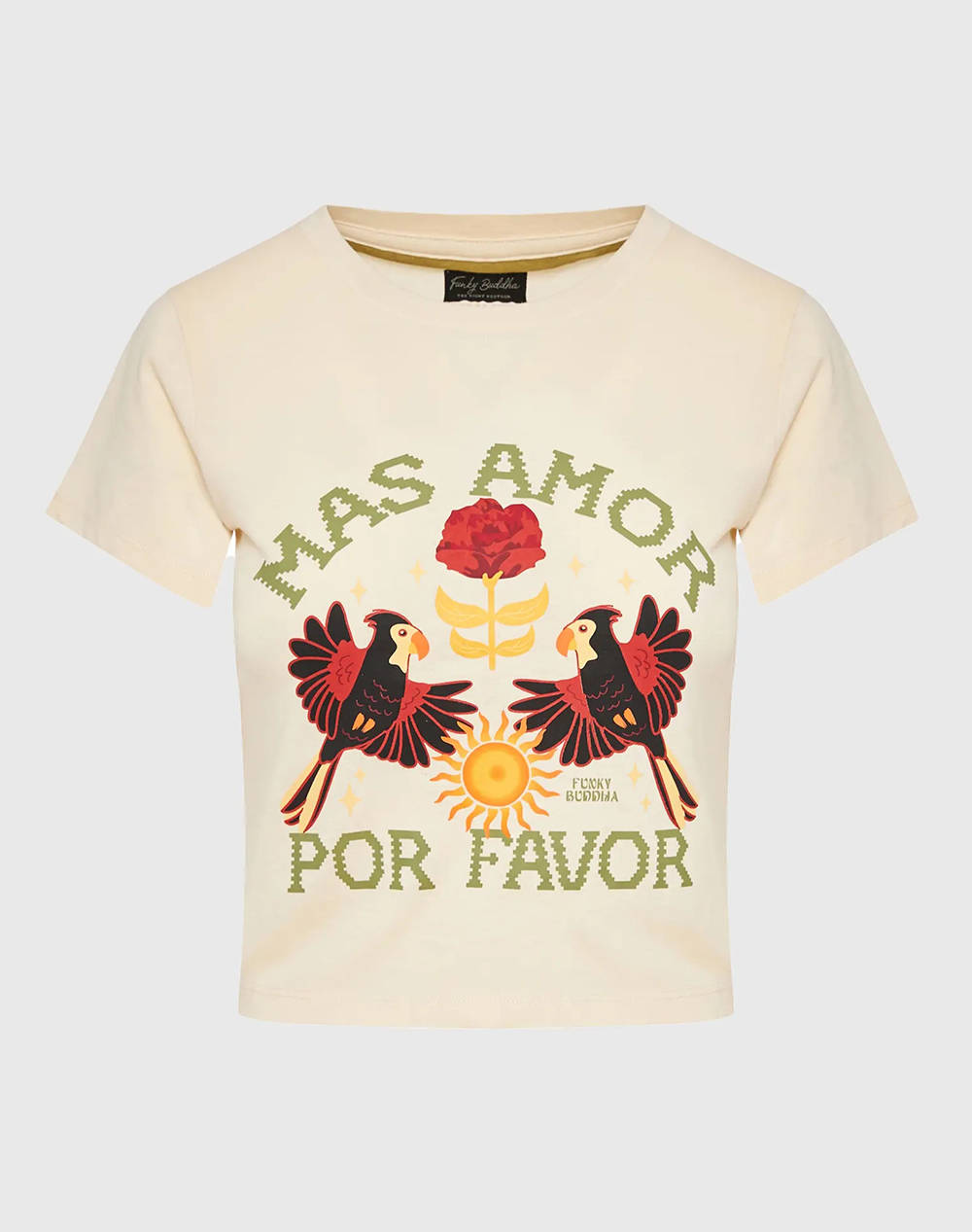 FUNKY BUDDHA Bluza de dama Maneca Scurta Cu imprimeu