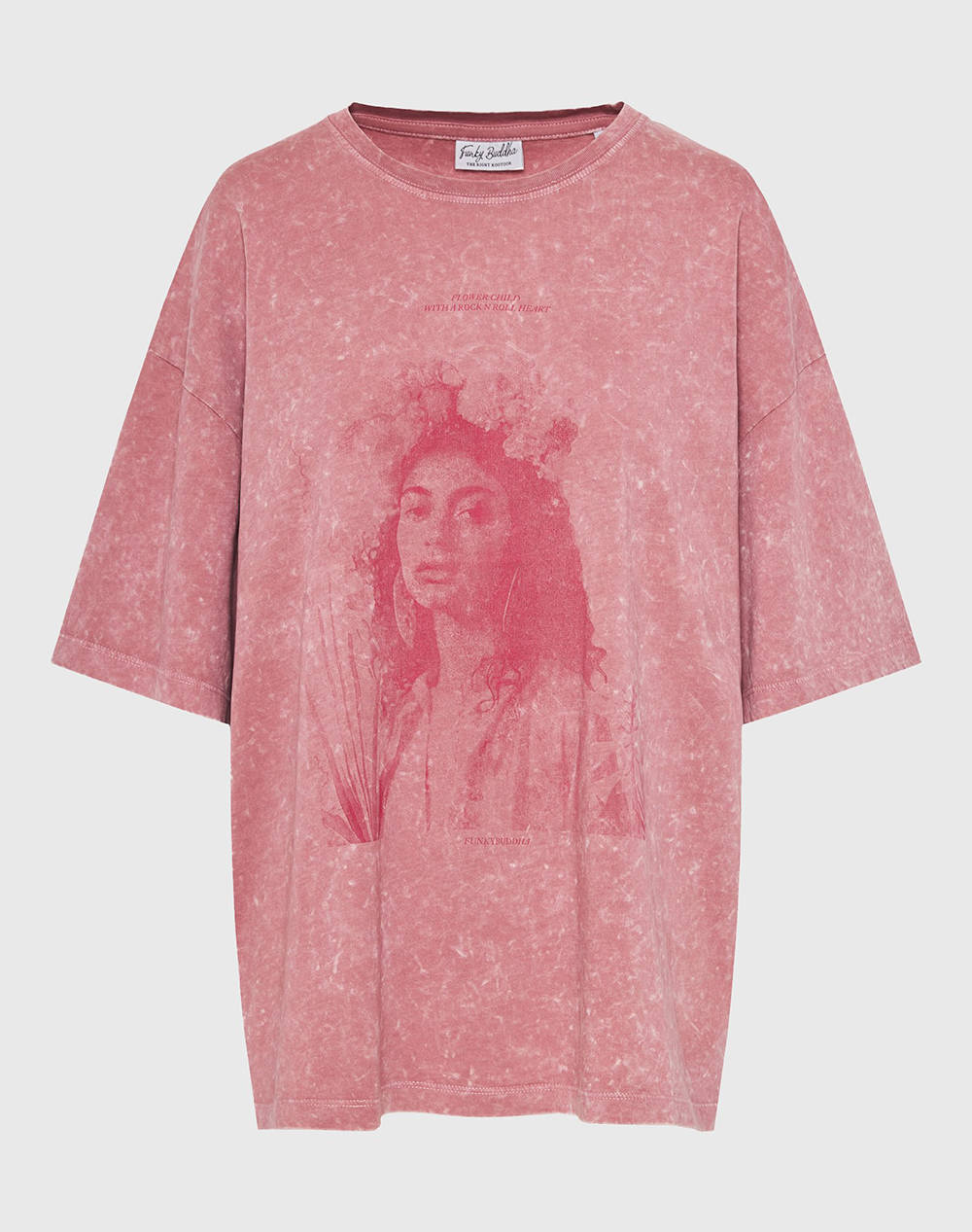 FUNKY BUDDHA Bluza De Dama Maneca Scurta Cu Imprimeu