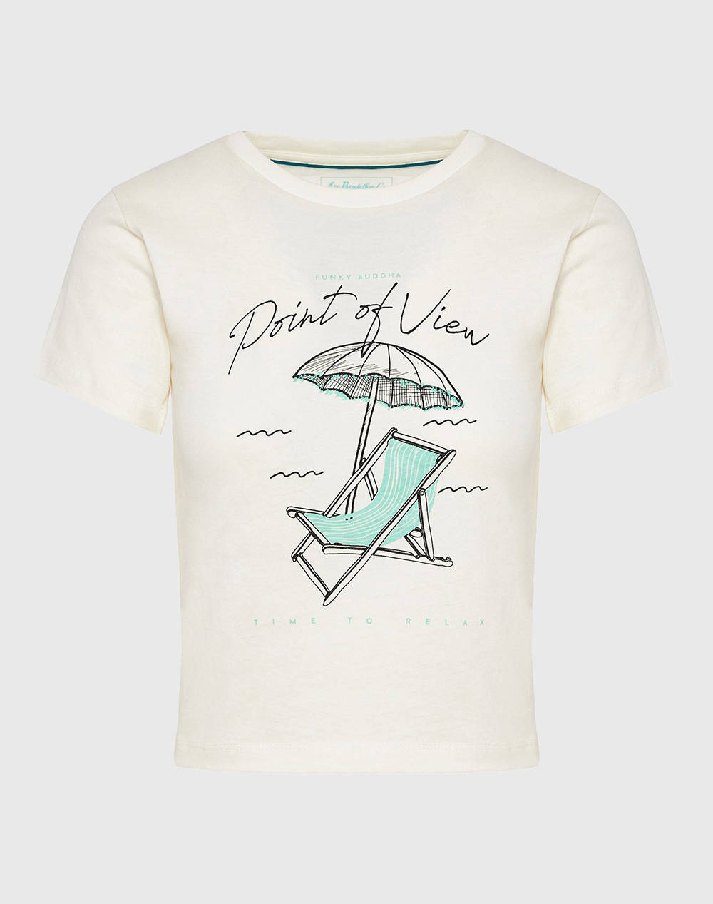 FUNKY BUDDHA Bluza De Dama Maneca Scurta Cu Imprimeu