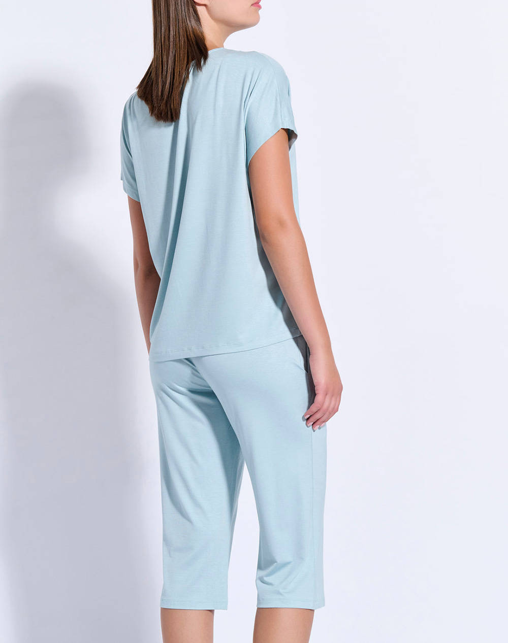 JEANNETTE PIJAMA CAPRI CU DANTELA