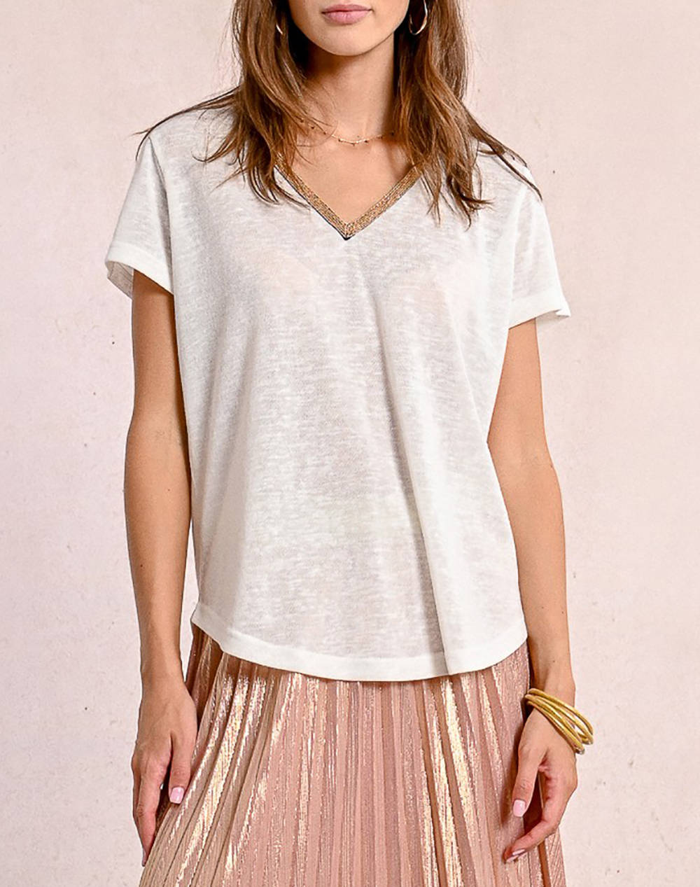MOLLY BRACKEN LADIES KNITTED TEE