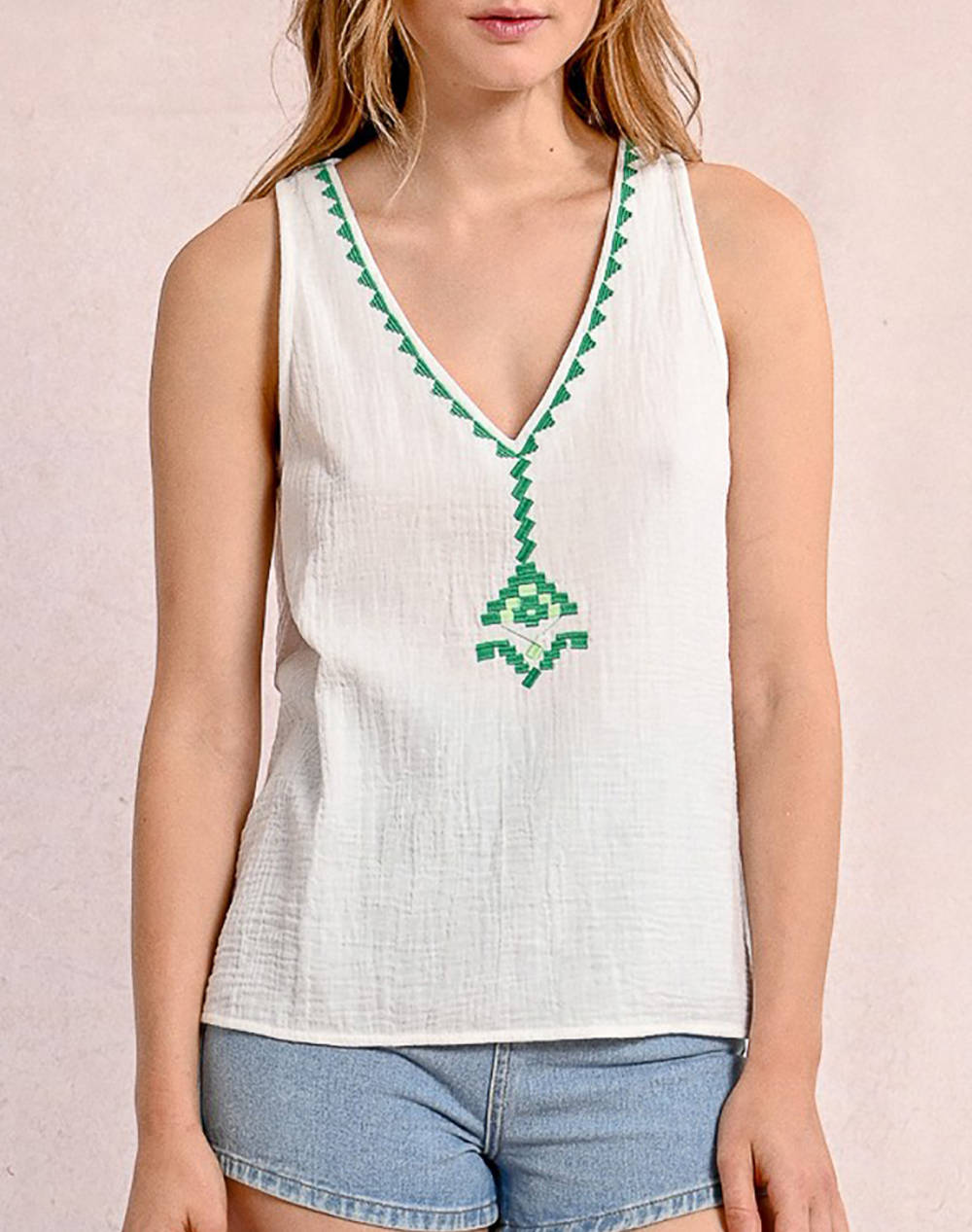 MOLLY BRACKEN LADIES WOVEN TOP