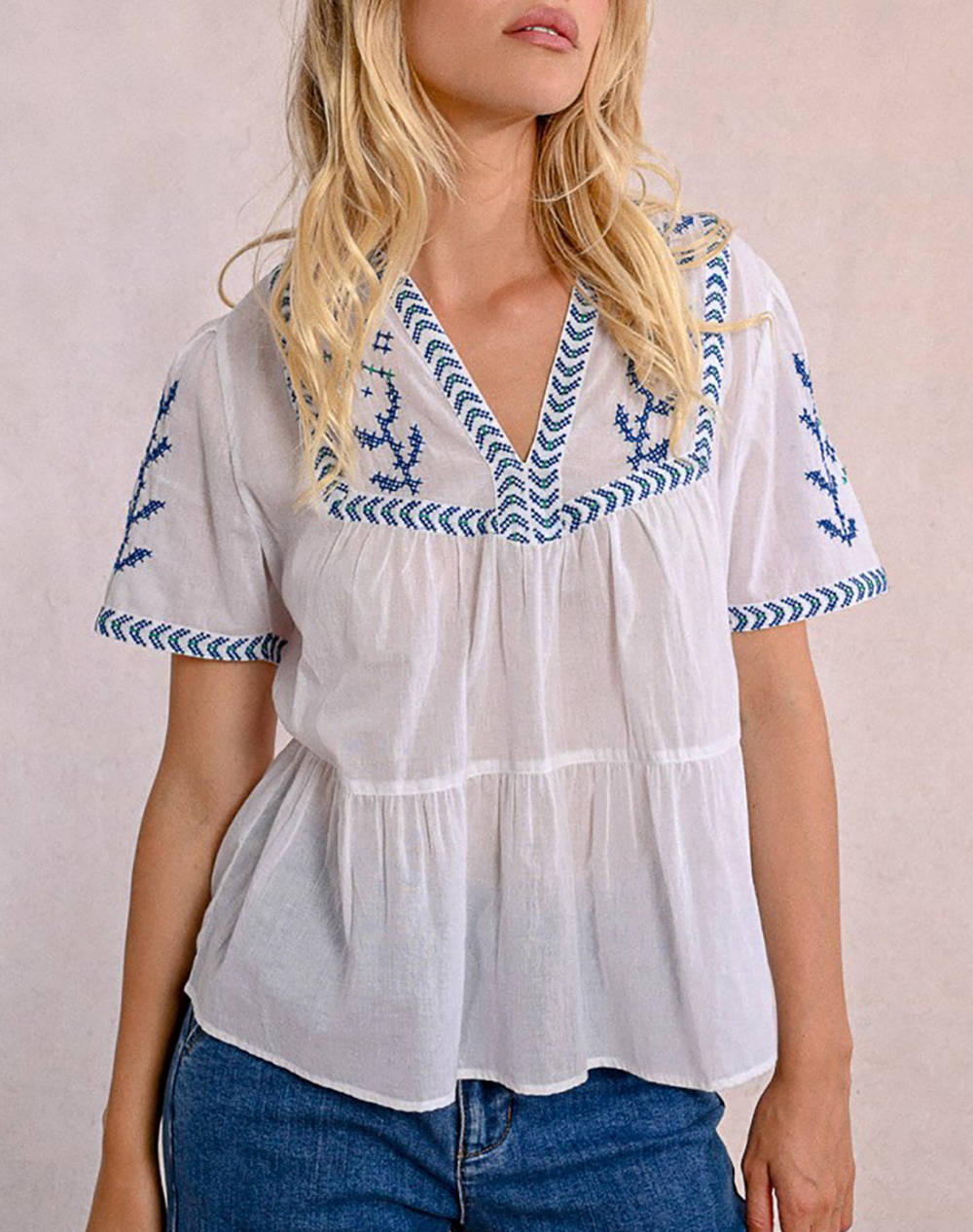 MOLLY BRACKEN LADIES WOVEN TOP