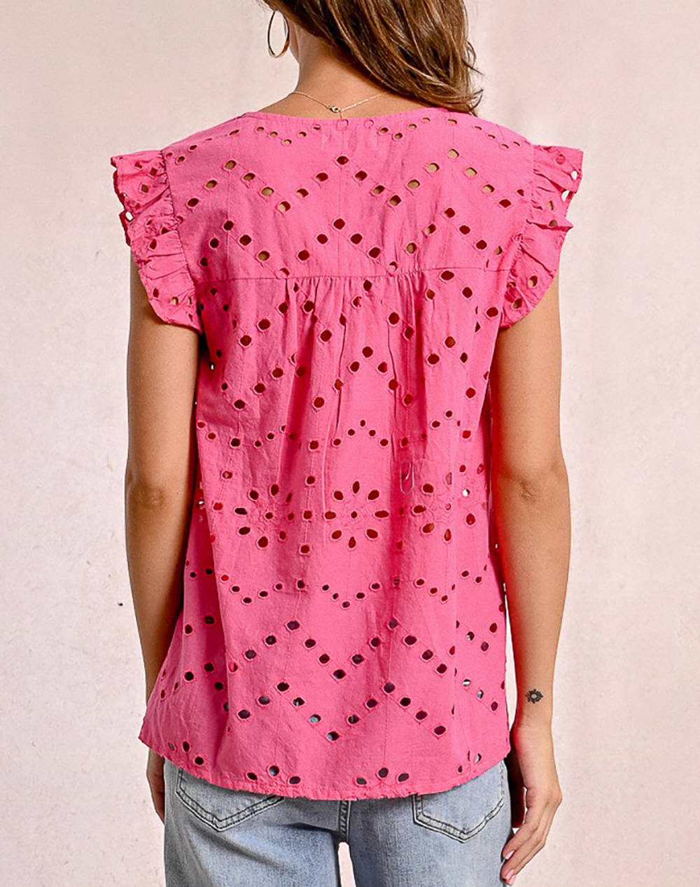 MOLLY BRACKEN LADIES WOVEN TOP