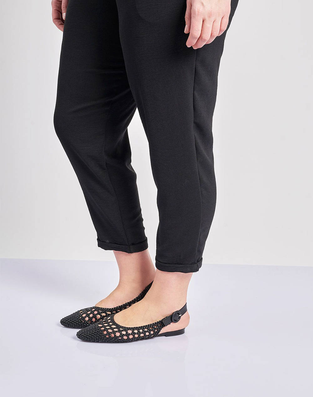 PARABITA Pantaloni washed cu rever