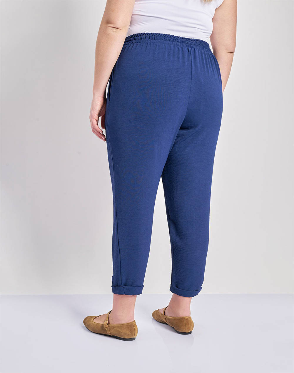 PARABITA Pantaloni washed cu rever