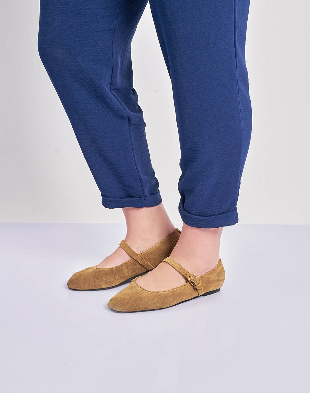 PARABITA Pantaloni washed cu rever