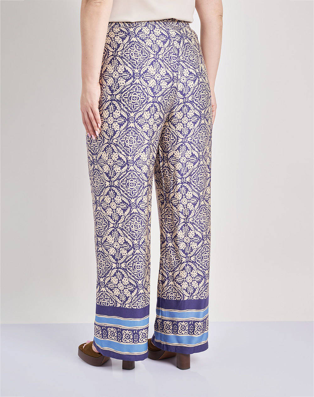 PARABITA Pantaloni boho din satin