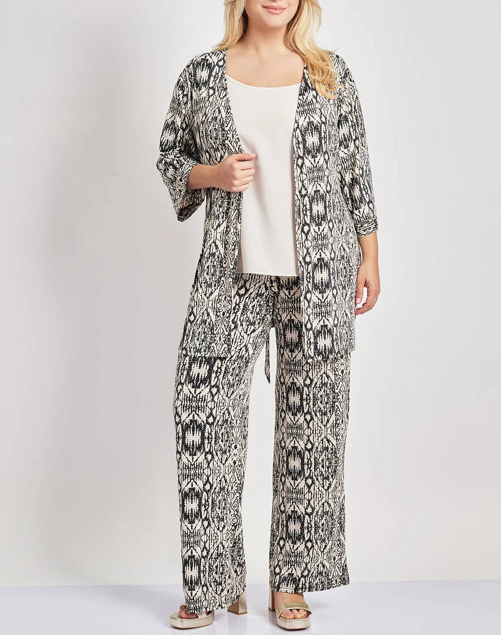 PARABITA Pantaloni cu imprimeu boho super jersey