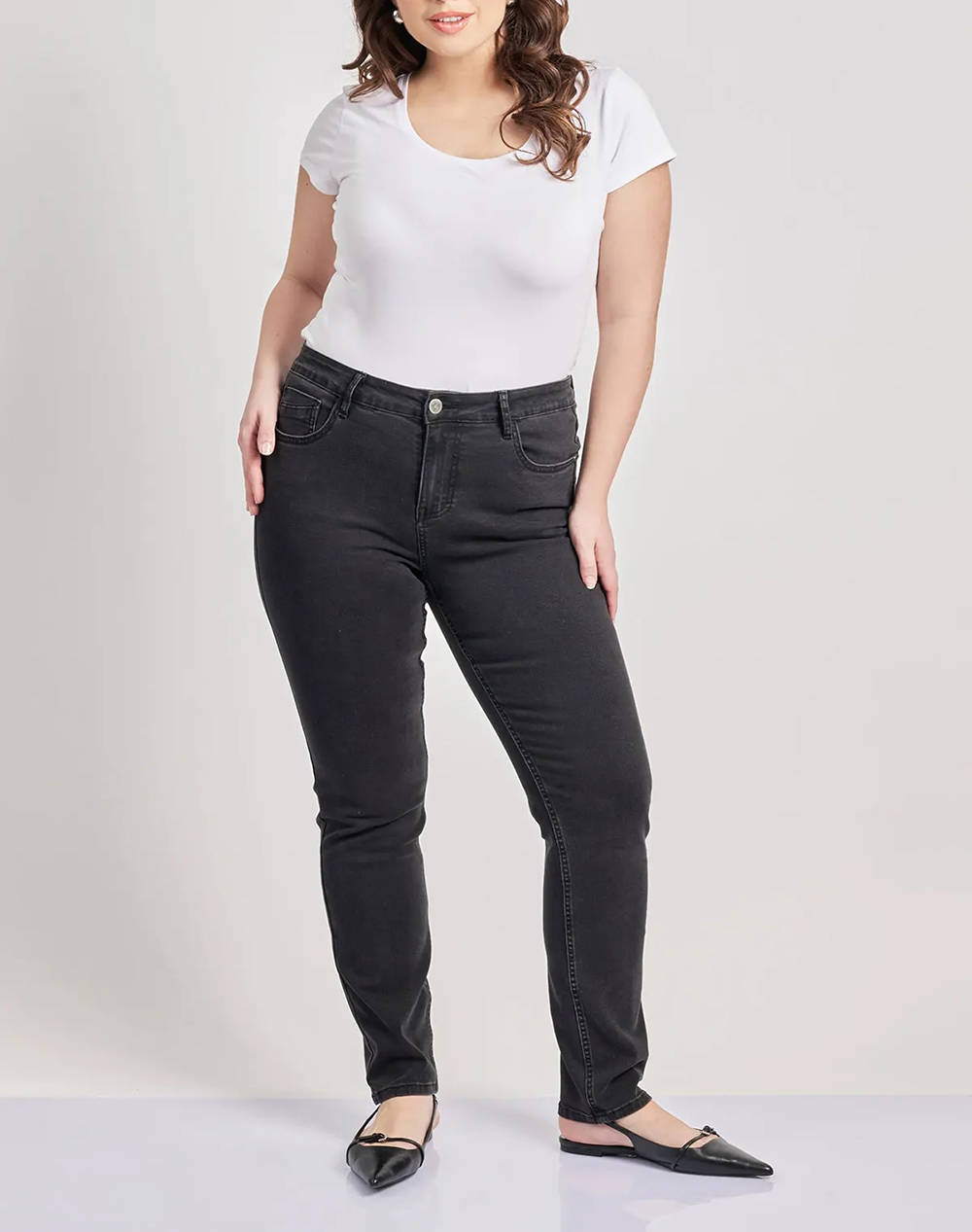 PARABITA Pantaloni jean slim fit negru