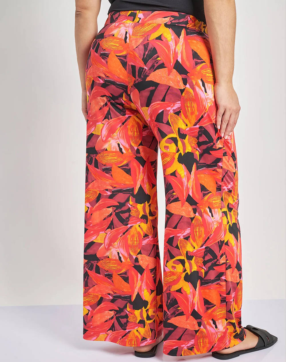 PARABITA Pantaloni elastici cu imprimeu floral