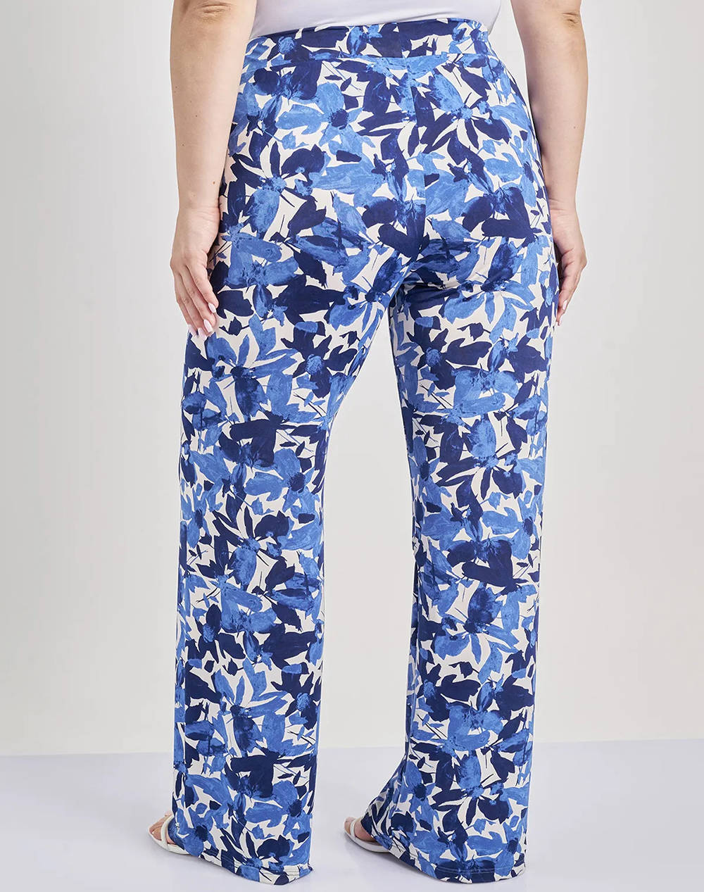 PARABITA Pantaloni jersey cu imprimeu floral