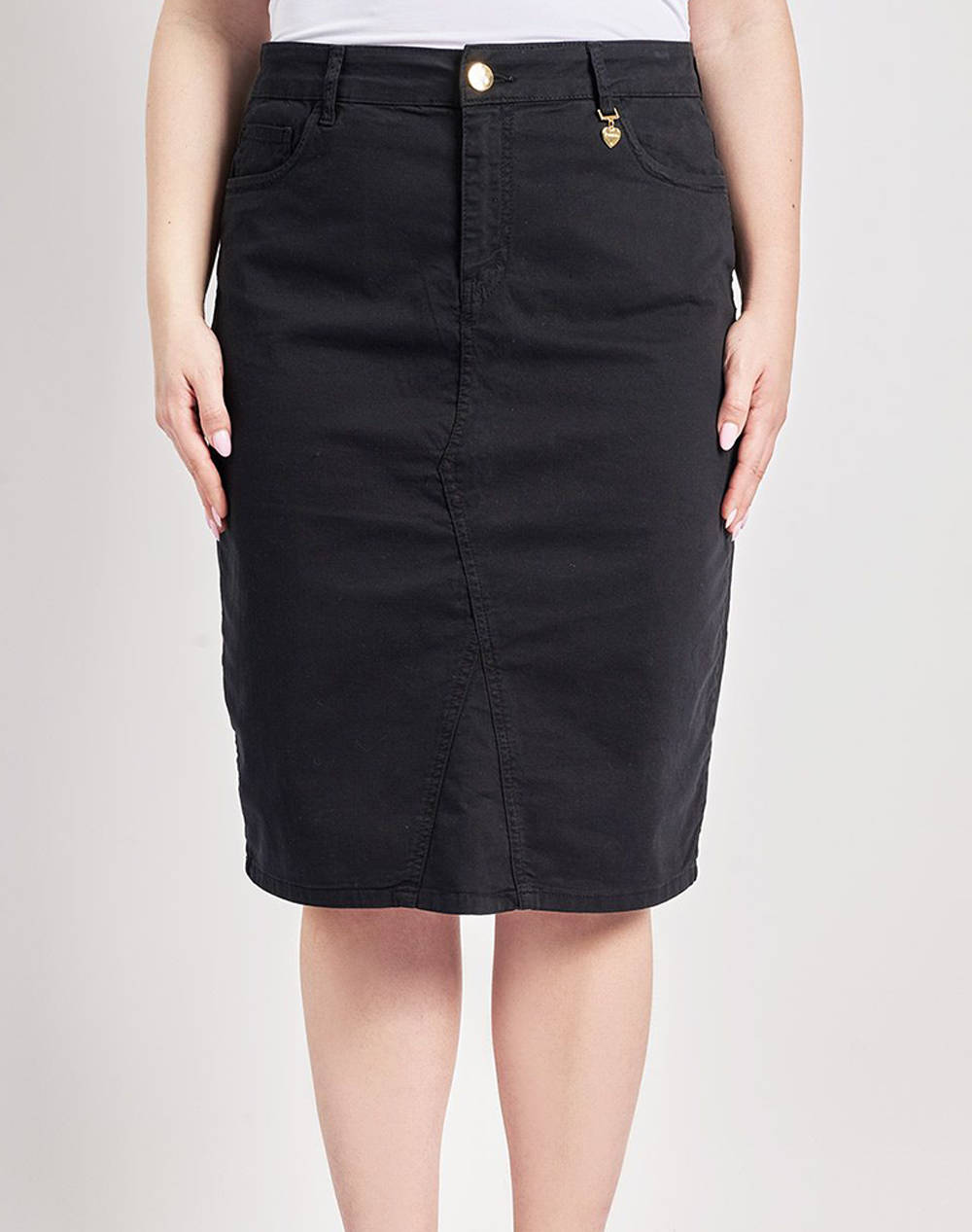 PARABITA Fusta midi din bumbac trench coat