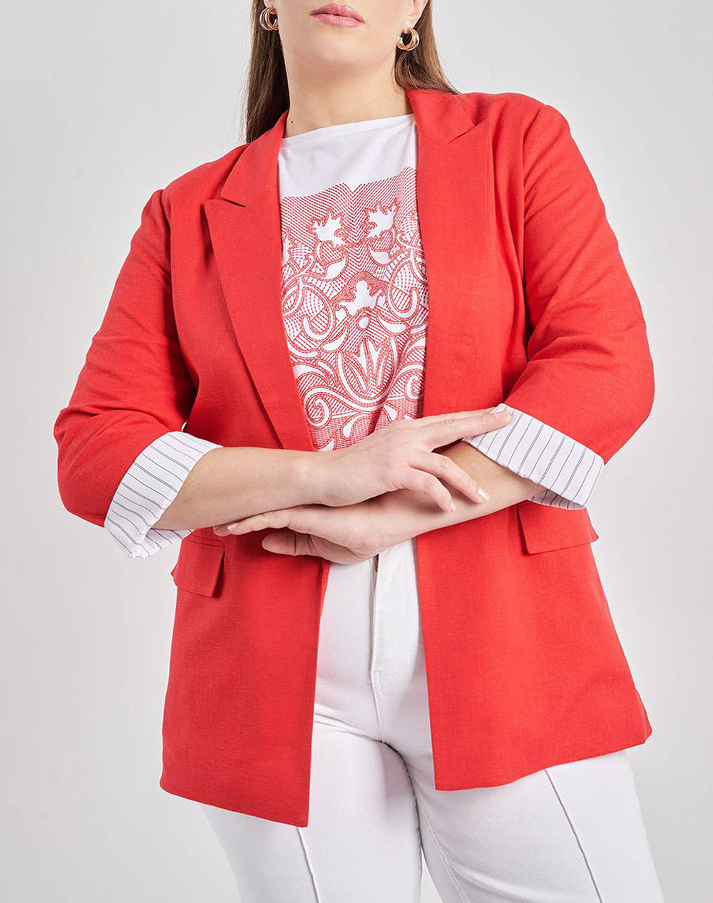 PARABITA Blazer din tesatura de in