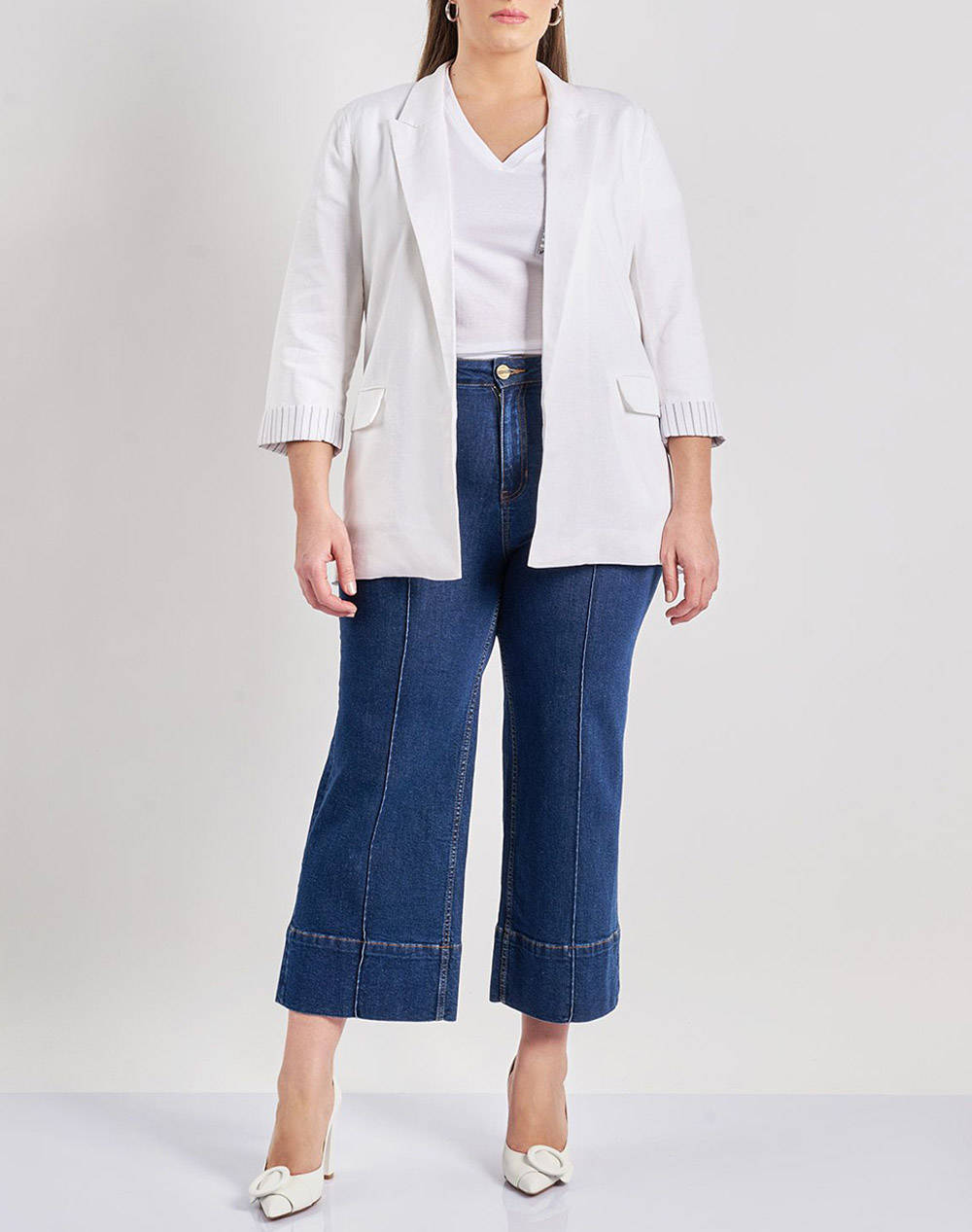 PARABITA Blazer din tesatura de in