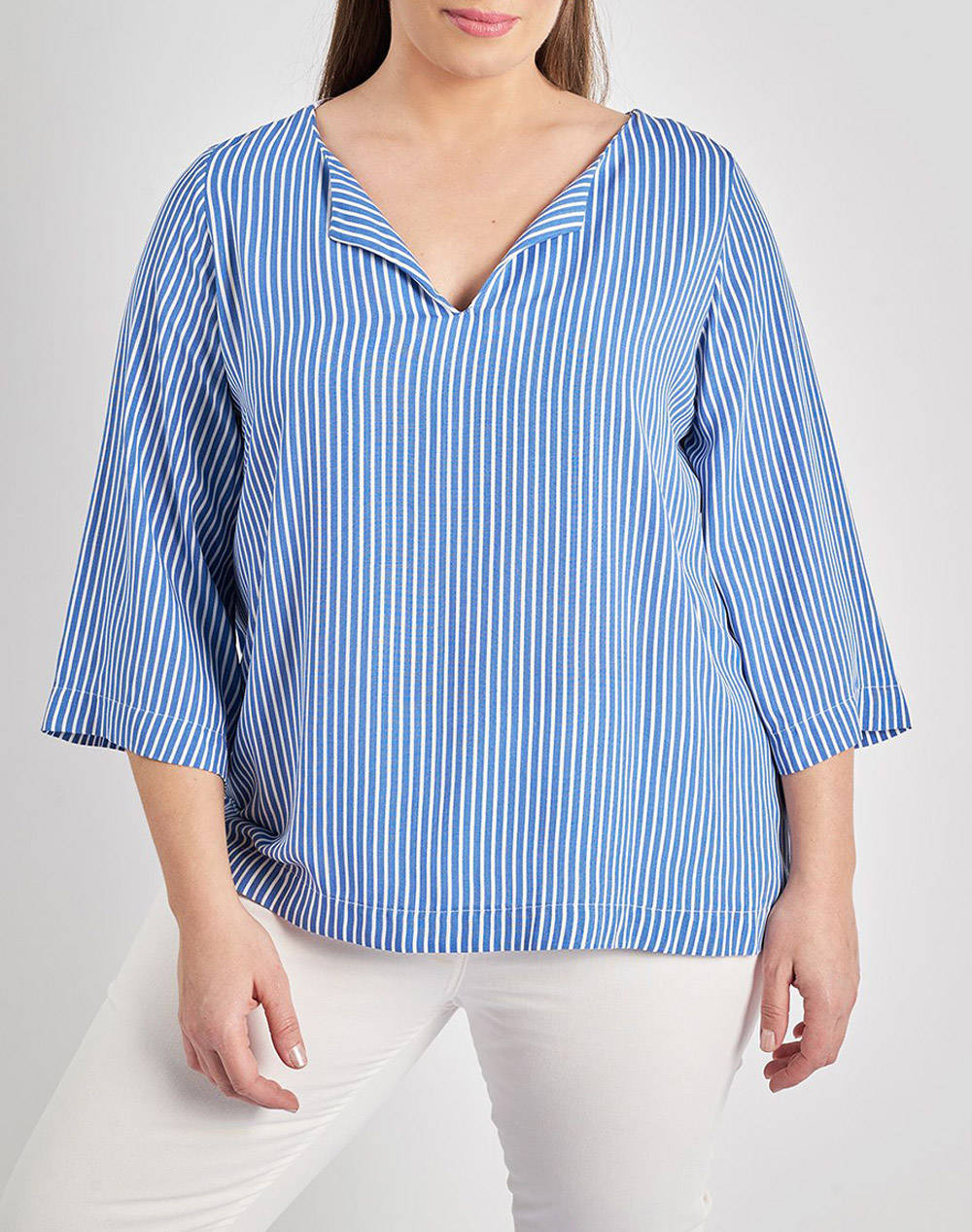PARABITA Bluza cu dungi ,cu volane pe maneci