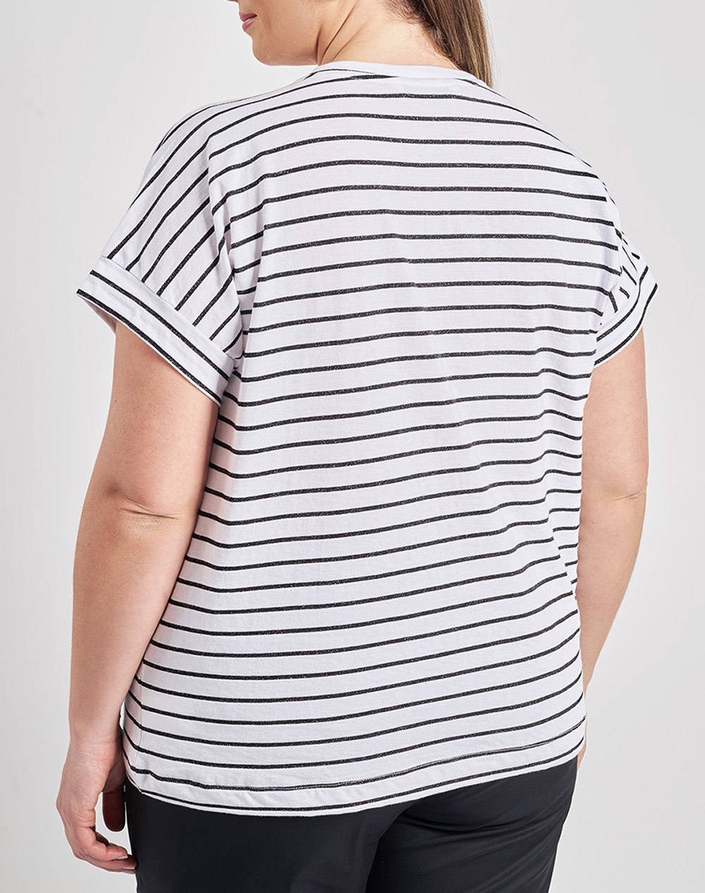 PARABITA Bluza din bumbac cu dungi
