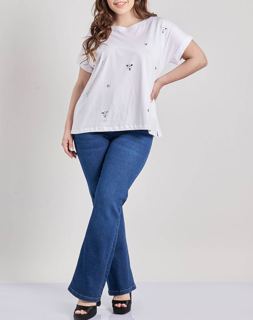 PARABITA Bluza mako cu strass