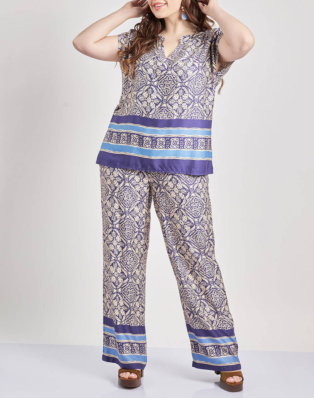 PARABITA Bluza boho din satin