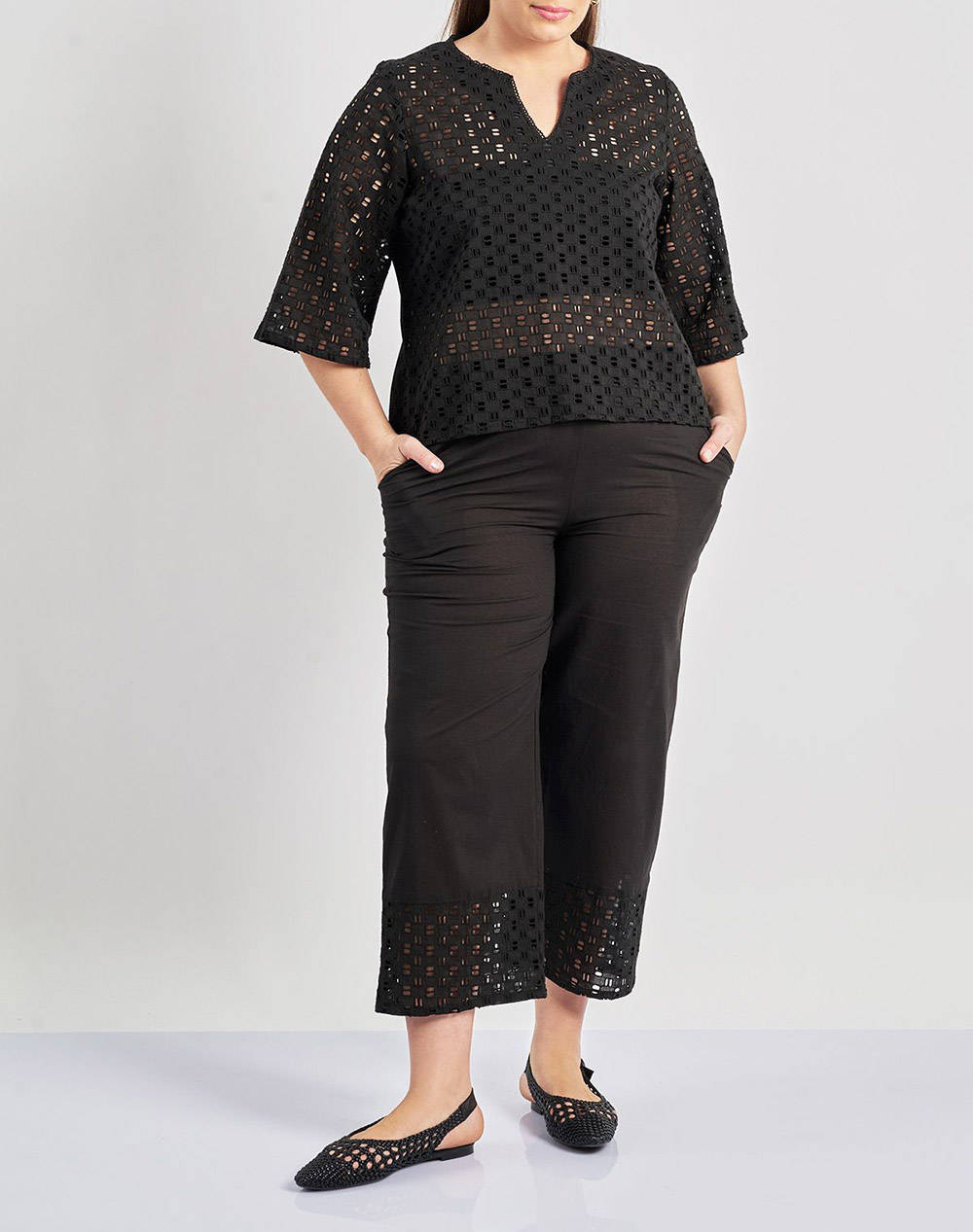 PARABITA Bluza broderie, boxy