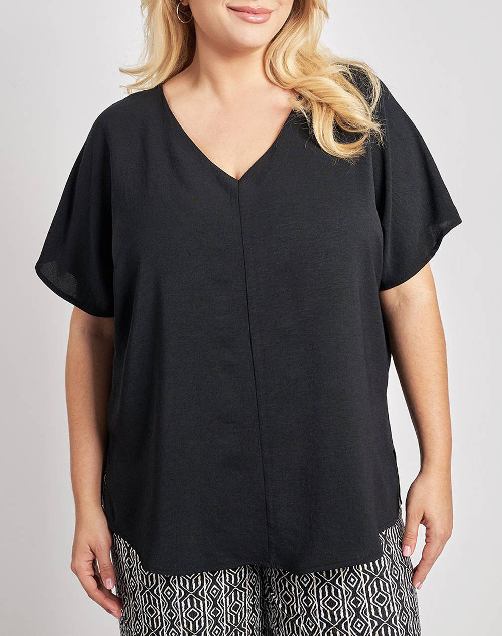 PARABITA Bluza washed cu V