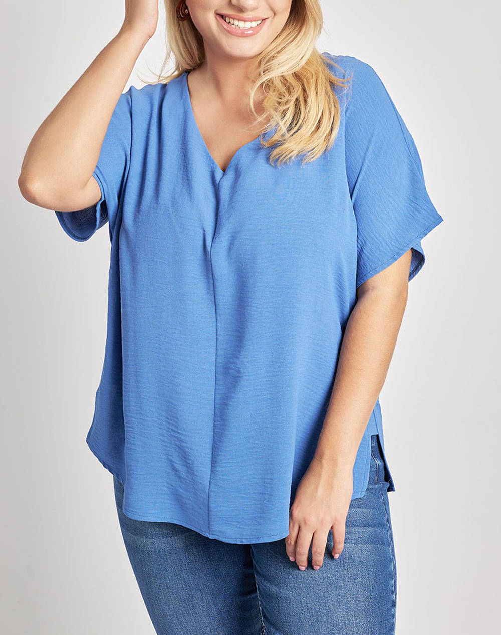 PARABITA Bluza washed cu V