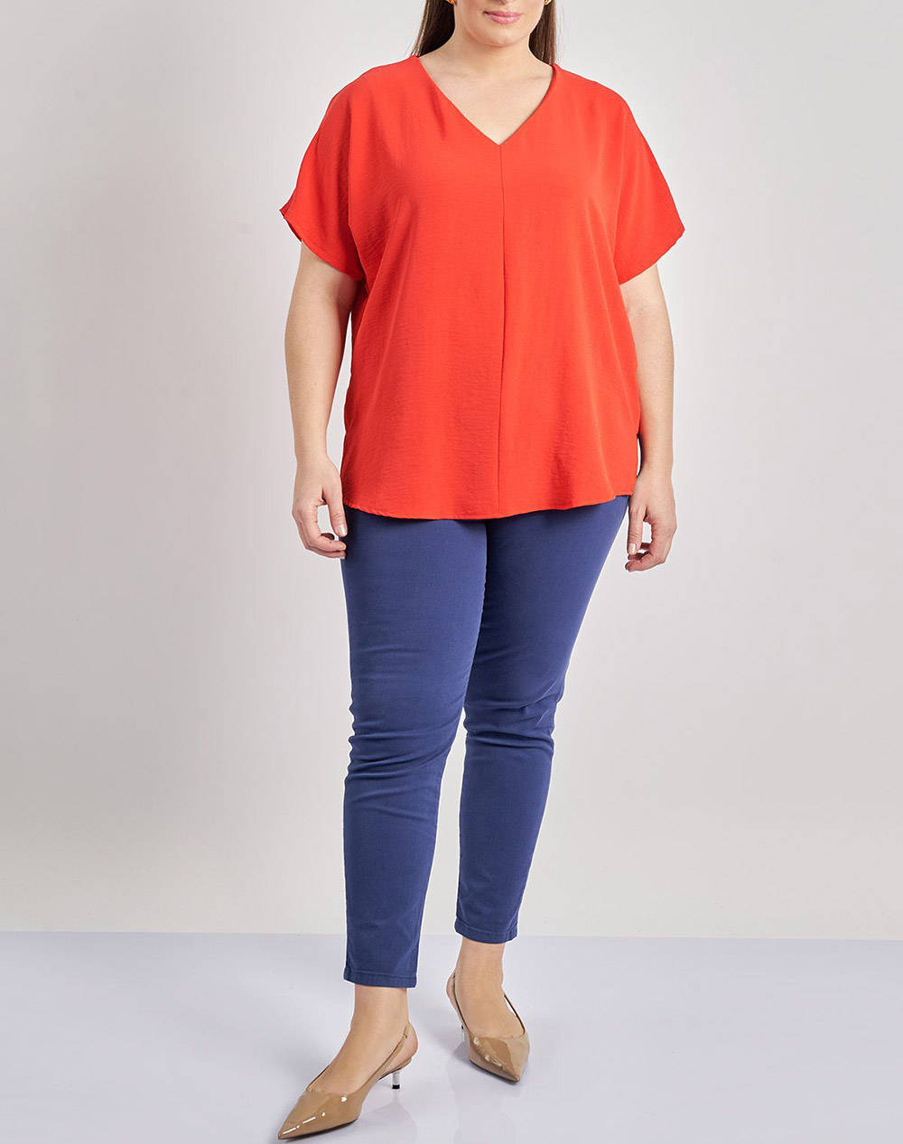 PARABITA Bluza washed cu V