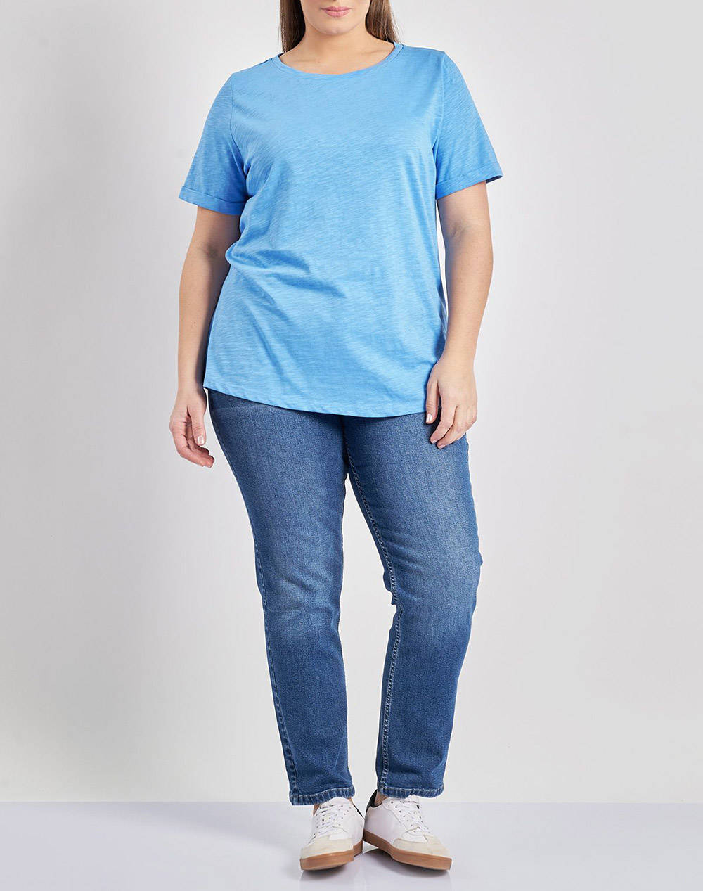 PARABITA Basic bluza de bumbac cu maneca scurta cu rever