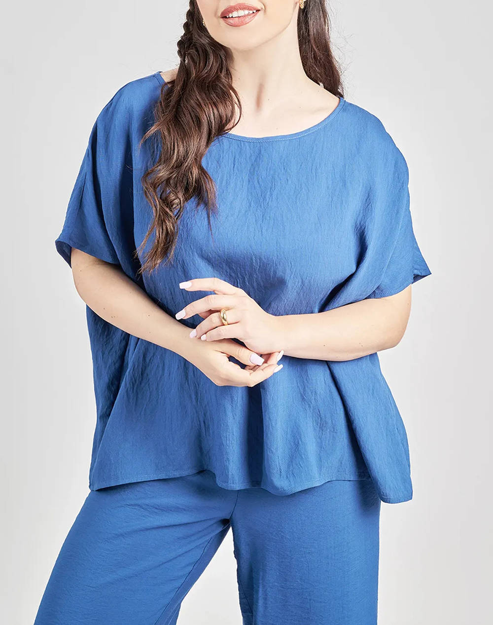 PARABITA Bluza cu maneca scurta textura incretita