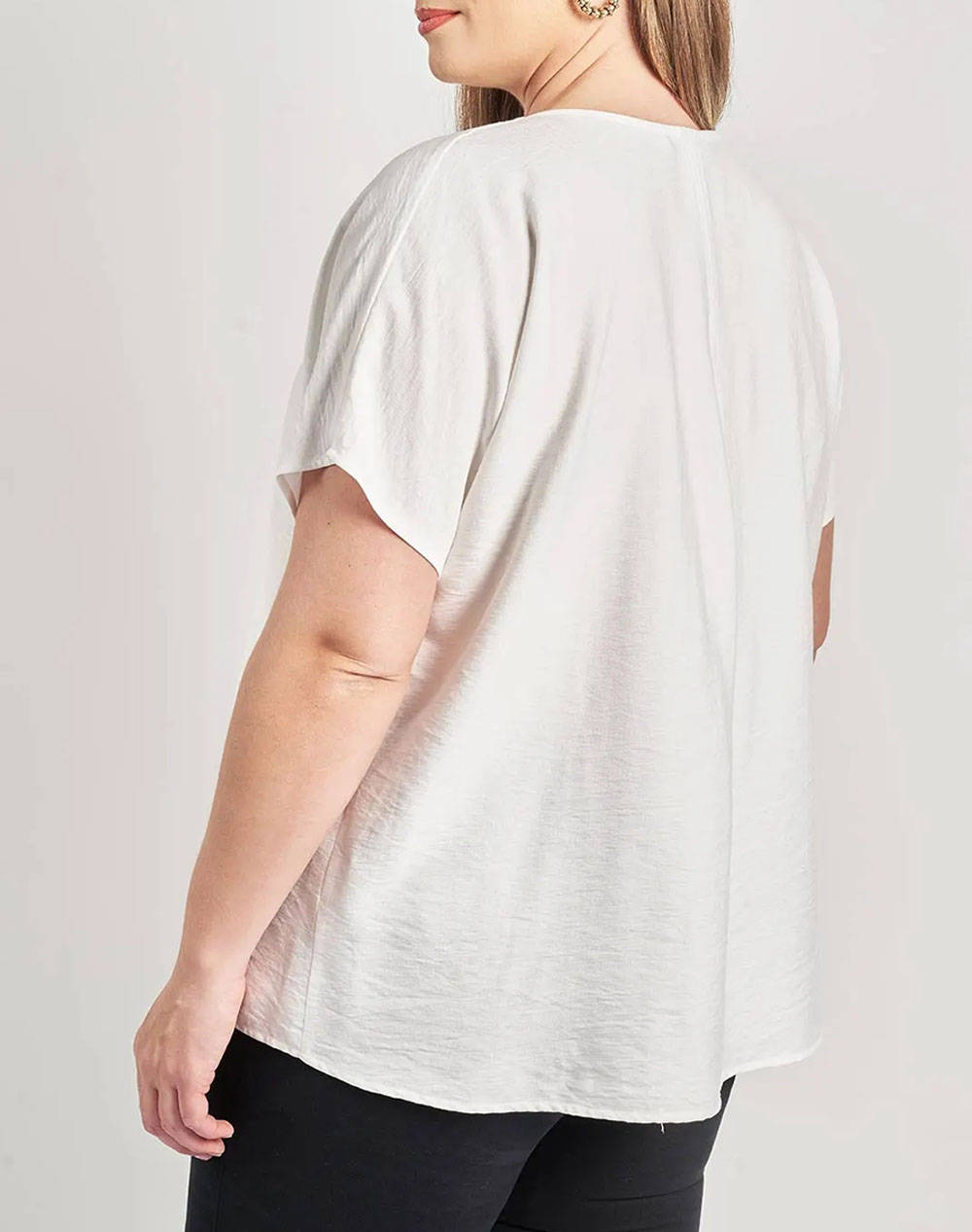 PARABITA Bluza cu pliuri discrete si textura tip in.