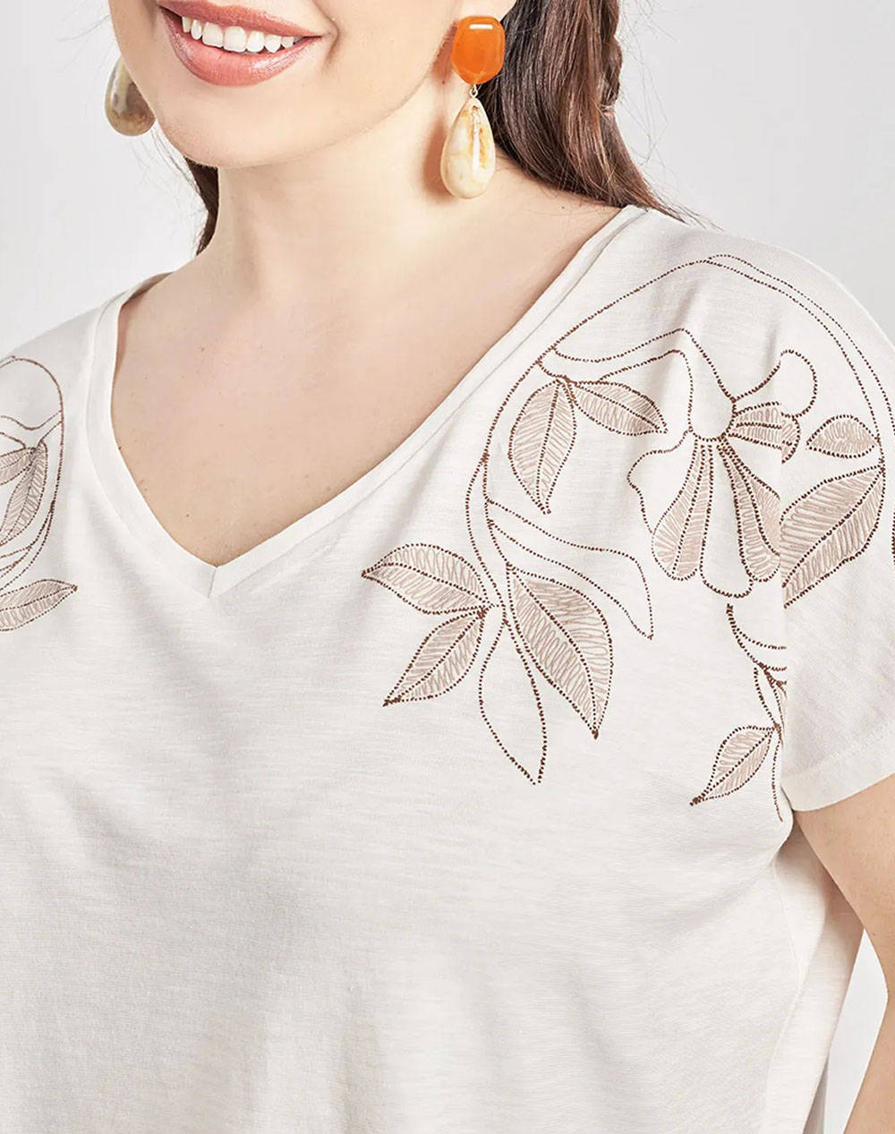PARABITA Bluza din bumbac cu imprimeu floral