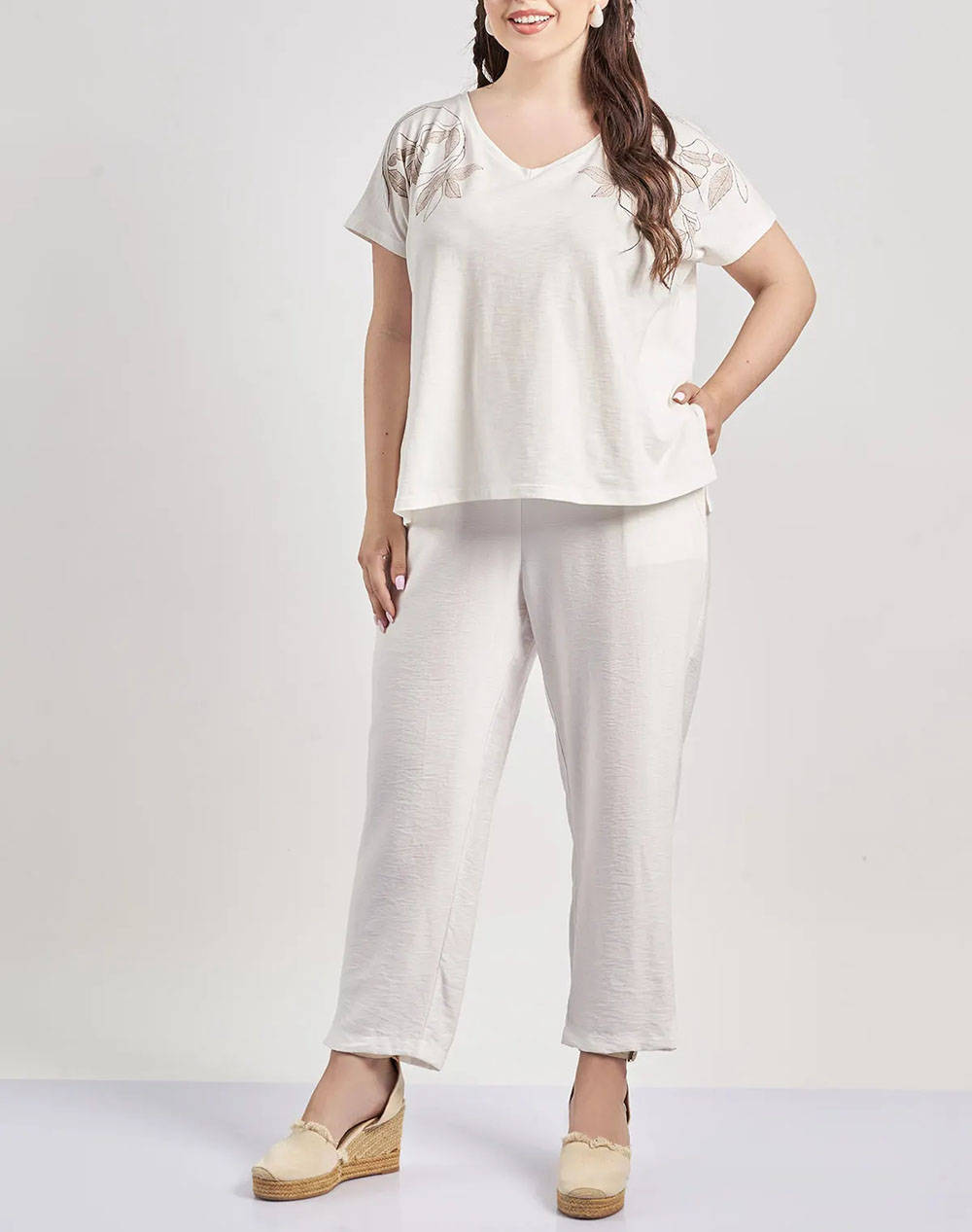 PARABITA Bluza din bumbac cu imprimeu floral