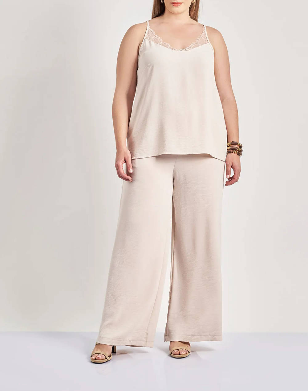 PARABITA Top lenjerie cu efect washed in relief cu dantela